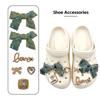 Ins Style Denim Bow Shoe Charm Trendy Rhinestone Bowknot Shoe Decoration Kit Creative Vintage Shoe Buckle Holiday Gifts