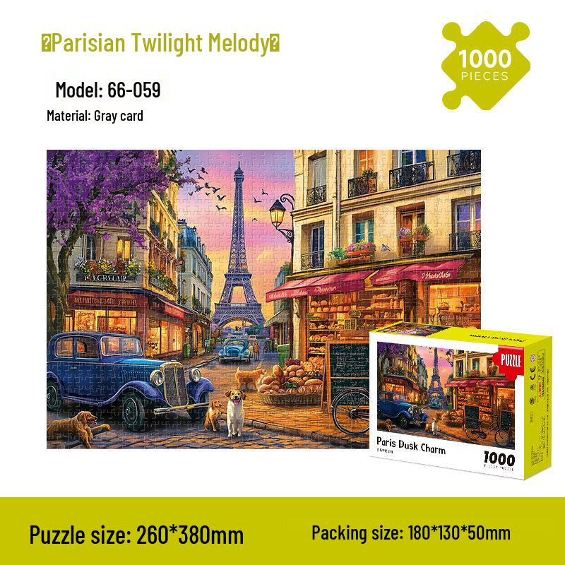 Мультяшный пазл из 1000 деталей для взрослых и детей - Сложная развивающая игрушка для снятия стресса, подарок