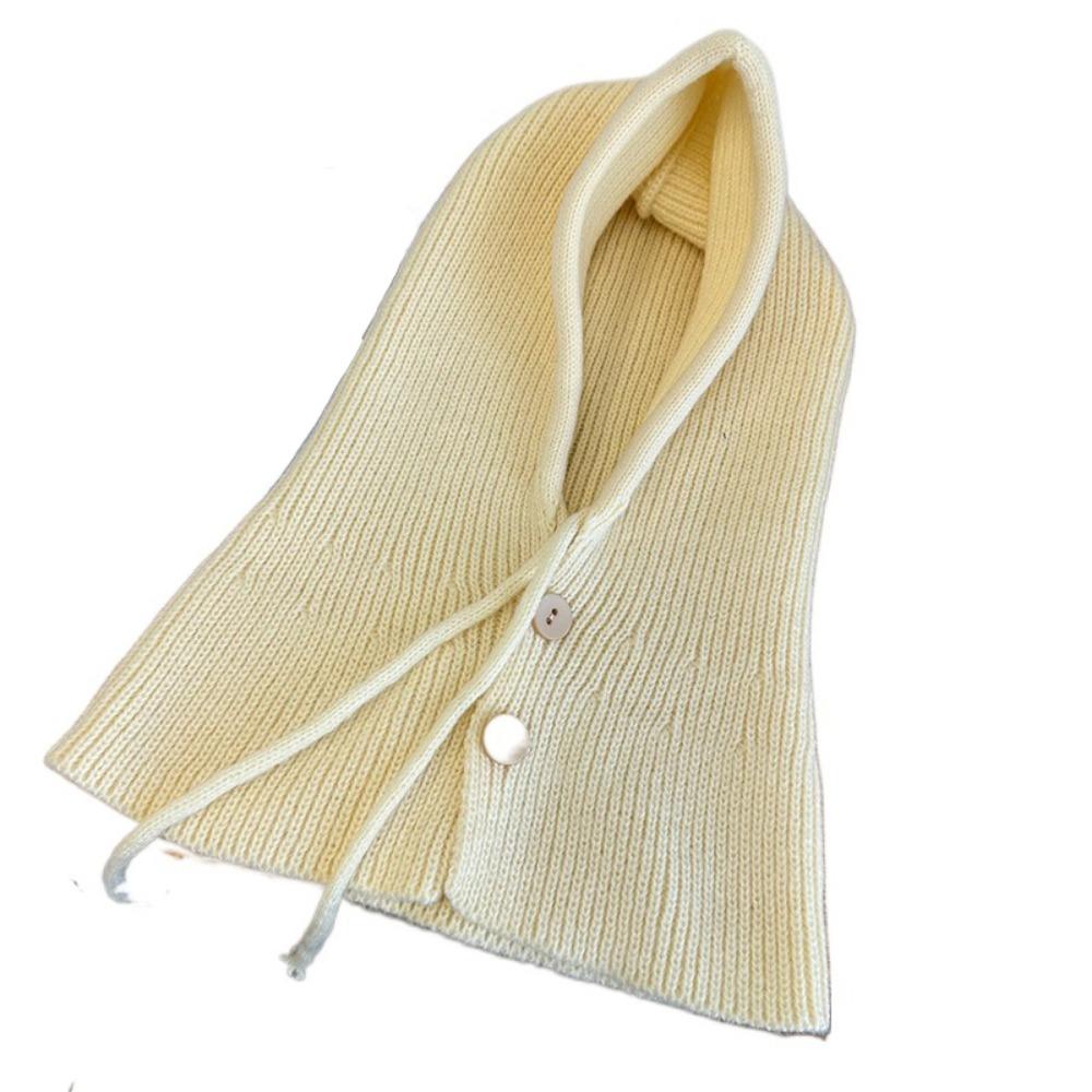 Вязаная шапка-бини на шнурке, теплая манишка-воротник, капюшон, удобный шарф, балаклава, шапки, студент