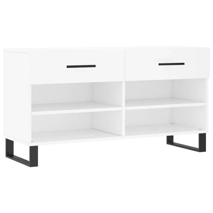 VidaXL Shoe Bench, Shoe Cabinet with 4 Shelves and Legs, Shoe Rack with 2 Drawers Living Room, Modern, 829764