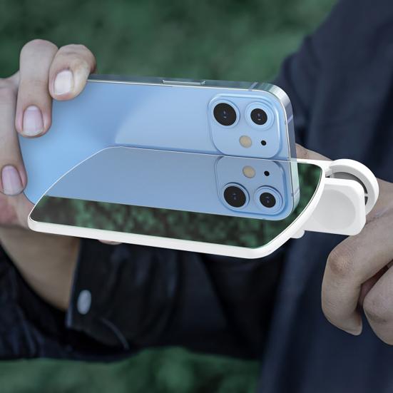 Клипса-отражатель для телефона с большим зеркалом и дистанционно регулируемым углом, линза с эффектом зеркала для потрясающих снимков воды и неба, аксессуар-зеркало для задней камеры