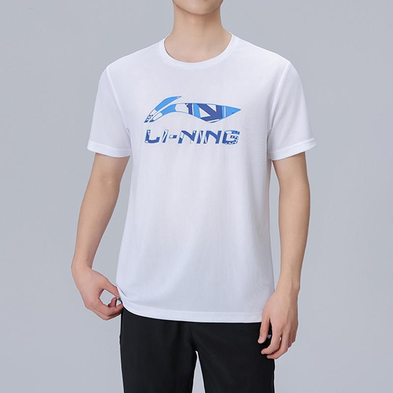 Спортивная коллекция Li Ning Футболка Унисекс Белый[Большой ЛОГОТИП] AHSU975-2