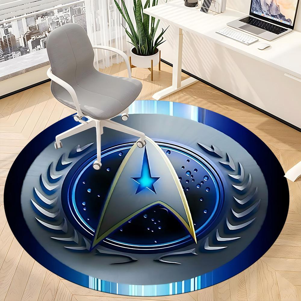 1 шт. Круглый ковер Star Trek для офиса, коврик для помещений, подходит для офиса, спальни, гостиной, домашнего декора, декора комнаты, Offic a0928134