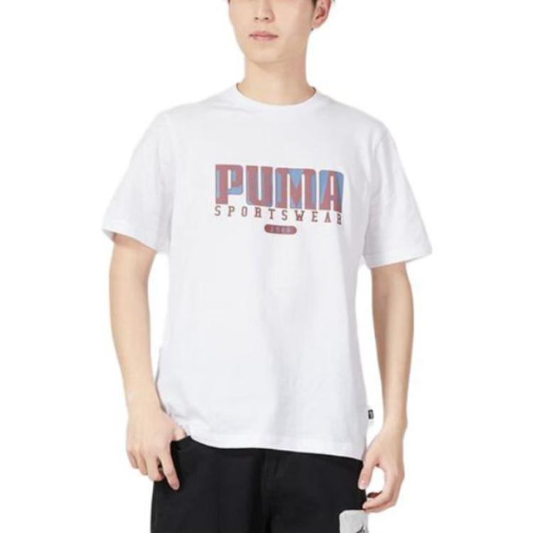 Puma ГРАФИКА Ретро Футболка Мужская Белая 676622-02
