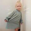 2023 New Kids Dress Spring Autumn Long Sleeve Cotton Children Clothes Sweet Solid Color Baby Girls Turtleneck Dresses