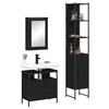 VidaXL 3 Pcs Bathroom Furniture Set Black Engineered Wood, Bathroom Cabinet, Bath Cabinet, 3214795