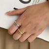 Шикарное кольцо-гладкая полоска в европейском и американском стиле для женщин - Высокий дизайн, легкая роскошь