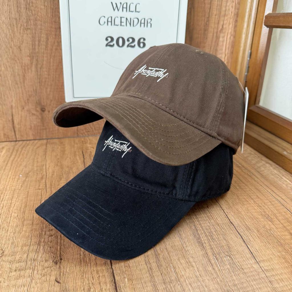 Gentle wind cap autumn and winter soft top baseball cap washed and old texture embroidery matching style autumn and winter accessories hat