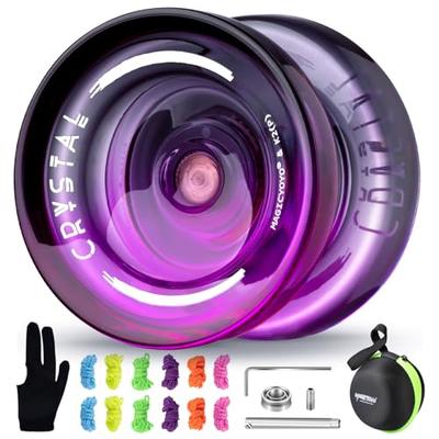 MAGICYOYO K2 Crystal Профессиональный отзывчивый йо-йо для детей и начинающих, Дополнительные неотзывчивые подшипники для йо-йо, Профессиональный пластиковый трюковый йо-йо для взрослых