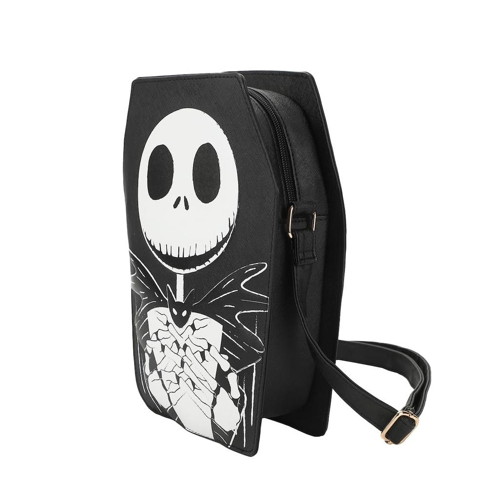 The Nightmare Before Christmas Jack Skellington Coffin 11-inch Crossbody Bag, Black, OSFA