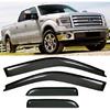 4pcs Window Visors Sun Rain Guard Out-Channel Style for Ford F150 04-14 Extended Cab Smoke Side Wind Deflectors Visor