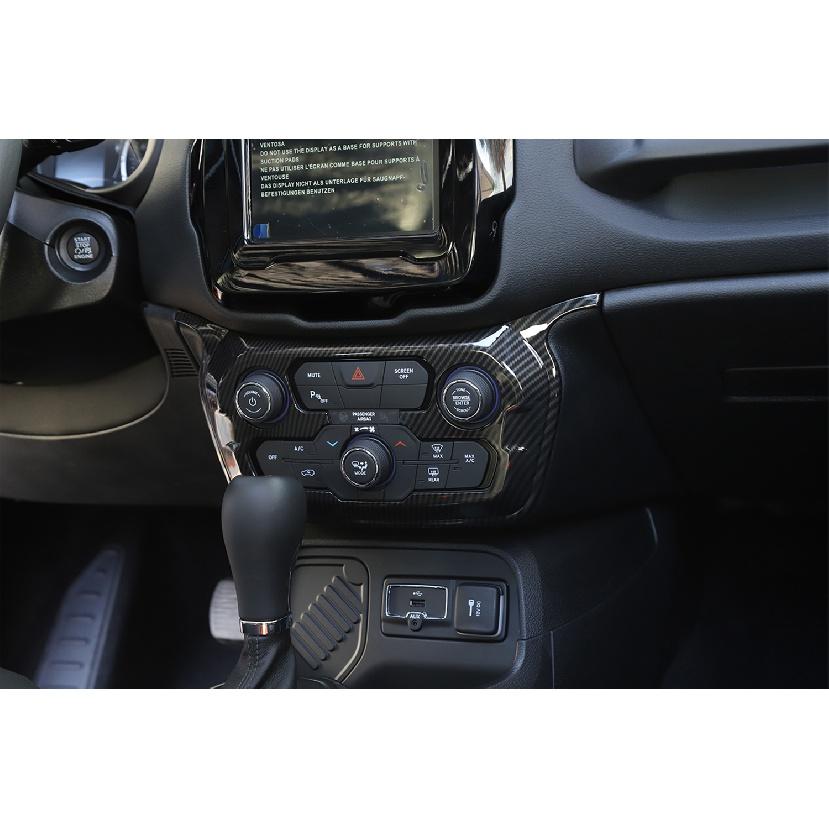 Приборная панель автомобиля, декоративная панель для кондиционера, рамка, наклейки для Jeep Renegade 2018-2022, внутренние молдинги