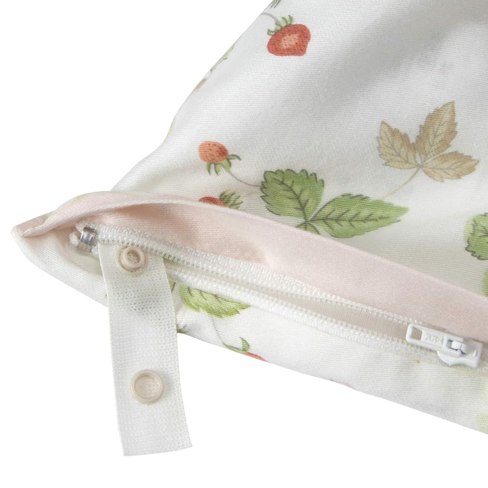 Nishikawa Duvet Cover, Single, Wedgwood Wild Strawberry, Easy to Attach and Remove, Made in Japan,