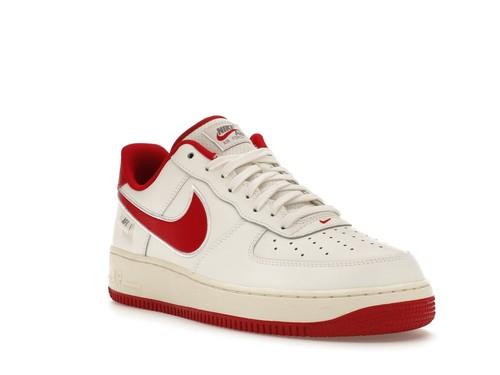 Nike Air Force 1 '07 Sail Gym Red Вышитый Swoosh - FV0392-101