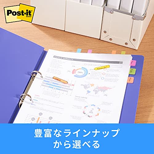 Post-it Film Sticky Notes Super Durable Thick Pink Green Orange 40 X 18 Mm 10 Sheets X 3 Pads 686S-2