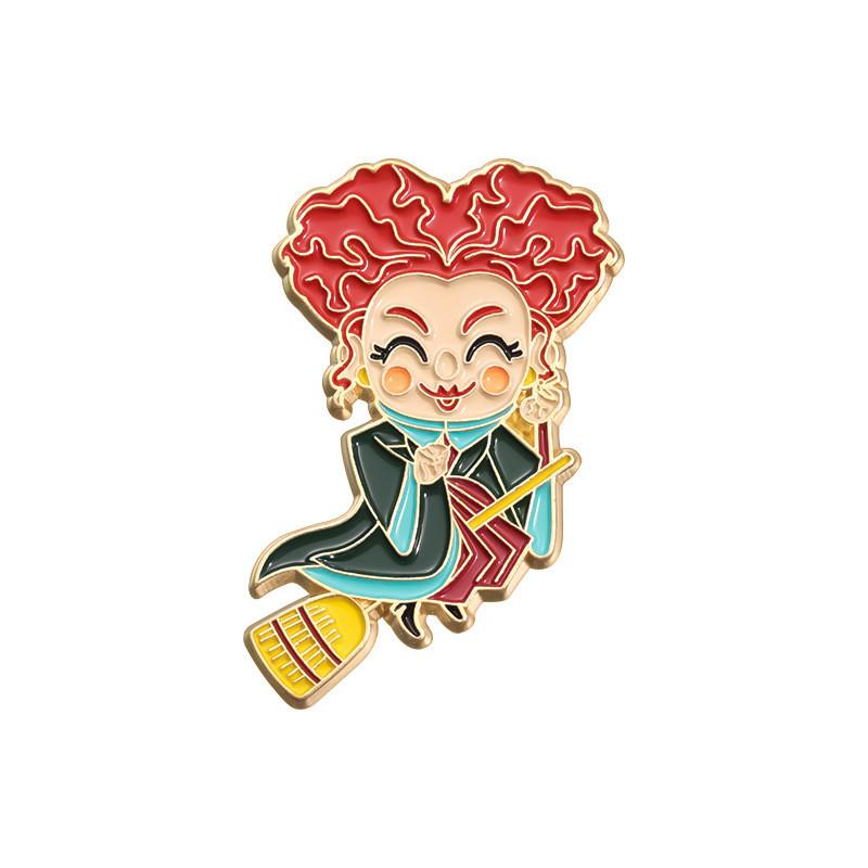 Alloy Cartoon Stylish Brooch Featuring Vibrant Colors And Multifunctional Design For All Genders
