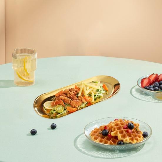 Зеркальная пластина для барбекю из нержавеющей стали Shine Пищевая Можно мыть в посудомоечной машине Многофункциональная Закуска Десерт