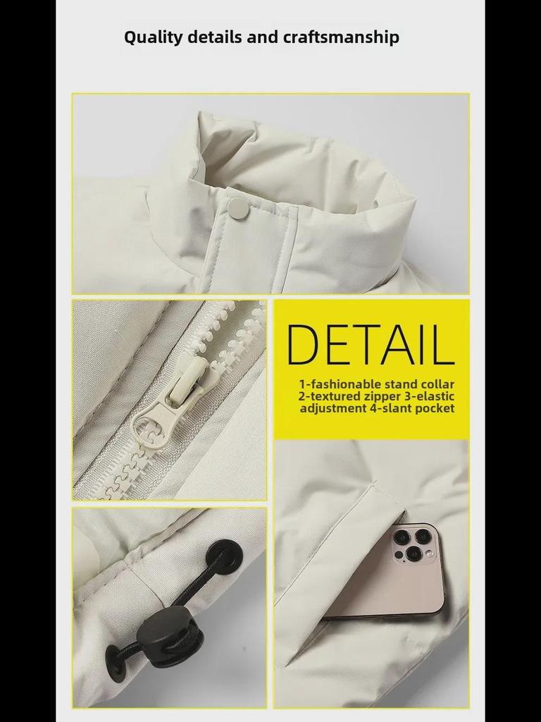 Мужской жилет из толстого хлопкового пуха на осень и зиму - модная куртка без рукавов для повседневной носки