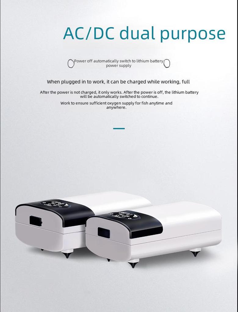 Бесшумный двухцелевой кислородный насос Songbao: Аккумуляторный аэратор переменного/постоянного тока для аквариумов