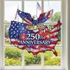 США 250-летний юбилей Подвеска-солнцелов 1776-2026 Акриловое подвесное украшение на окно Американский орел Патриотический ловчик солнца Мемориальный подарок