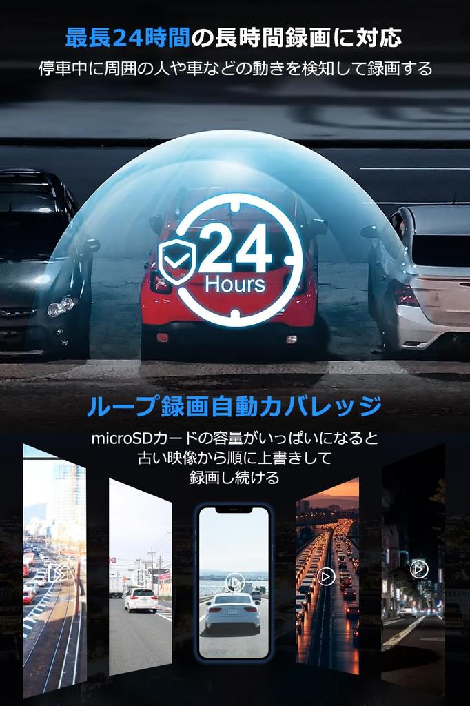 Drive Front and Rear 1440P Full HD Image Infrared Night Vision 170 Degree Compact 32GB Card Compatible with LED Traffic Lights Nationwide and Noise