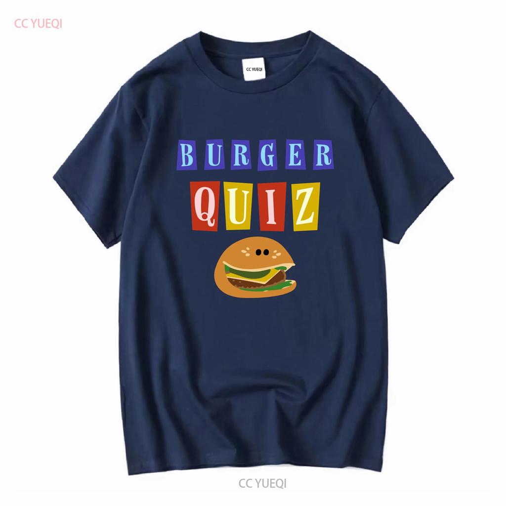 Burger Quizz новый Логотип Классическая Активная Футболка Смешная Размер от S до 5XL винтажная Стиранная Растянутая уличная одежда Универсальная Дышащая