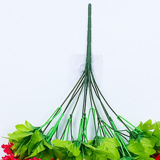 2Pcs Artificial Hanging Flowers Outdoor Vines with Eucalyptus Leaves Realistic Looking Vibrant Color Fake Plants UV Resistant Simulation Flowers