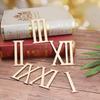 12pcs/set Home & Garden Home Decorations Laser Cut Wooden Roman Numerals Wood Chip Clock Accessories