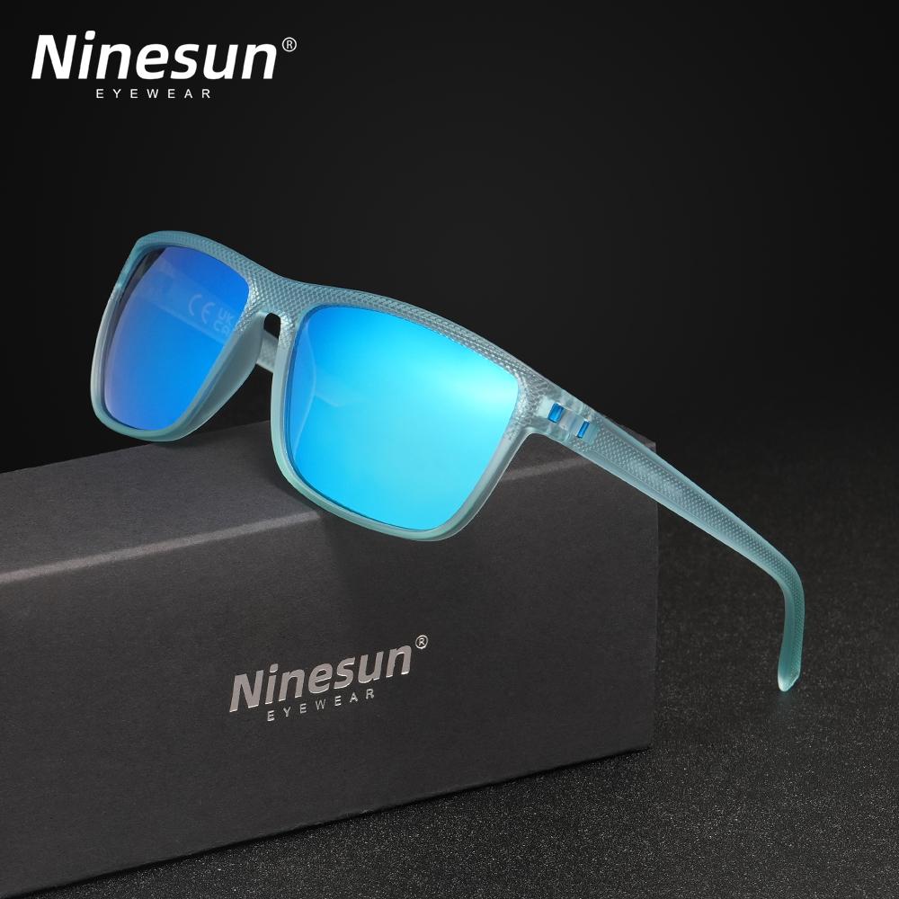 NINESUN New Fashion Men/Women Sunglasses Rainbow Mirror Lens Polarized UV400 Glasses Large Frame High Quality Driving Eyewear