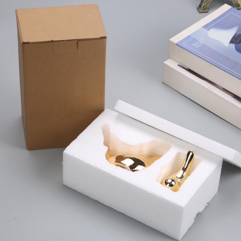 2 шт. Керамические украшения в виде птиц золотого/серебряного цвета, благословляющие украшения в виде птиц