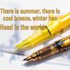 Transparent Slender Gold Fountain Pen with Bent Nib - Fine Point Calligraphy Pen for Students
