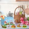 12PCS 2025 Easter Egg Gifts Filled with Building Blocks Colorful Easter Basket Prefilled Toy For Easter Hunts Kids Birthday Gift