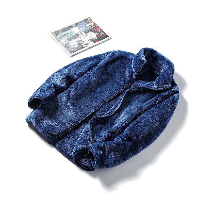 Женская и мужская двухсторонняя куртка из кораллового флиса - толстый, теплый флис для использования на открытом воздухе