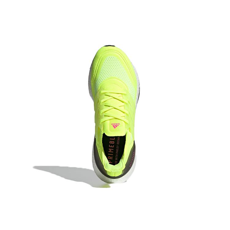 Adidas UltraBoost 21 'Solar Yellow' (Unisex) Solar Yellow / Cloud White / Screaming Pink Running Shoes FY0373