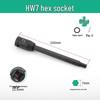 Удлиненная шестигранная головка 1/2" для гайковерта (150мм)