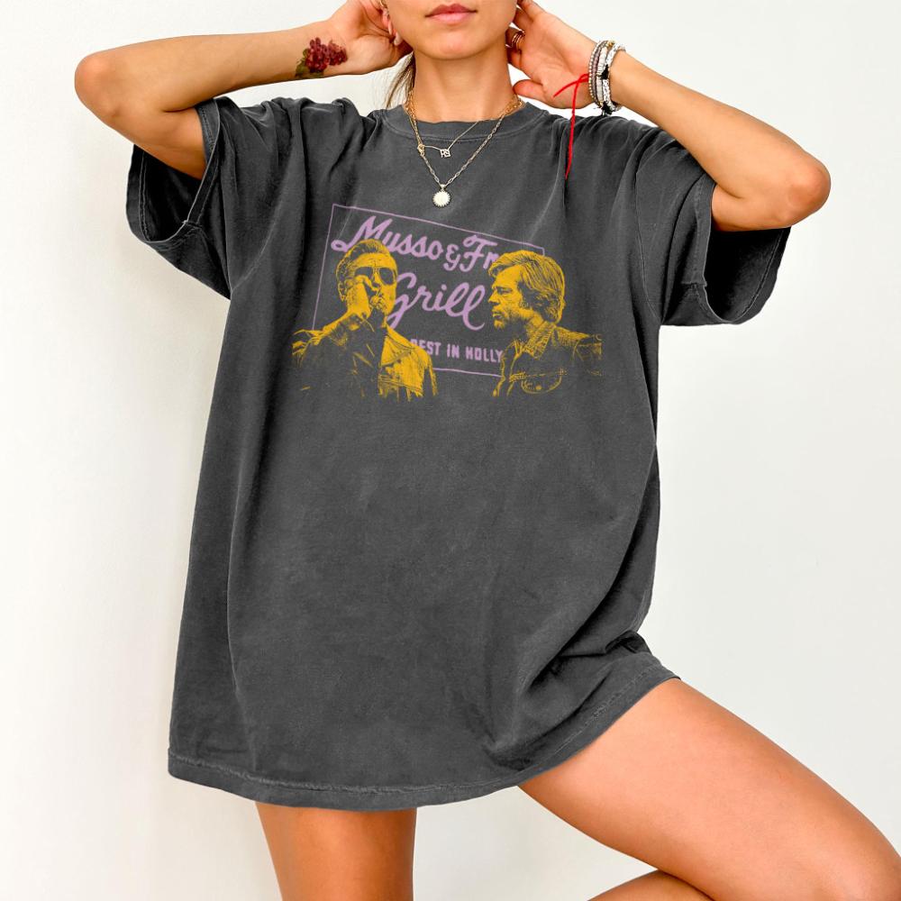 Rick and Cliff Silhouette TShirt Cult Hollywood Cinema Tee Shirt Graphic Short Sleeve Shirt Unisex Unisex Women AllSeason