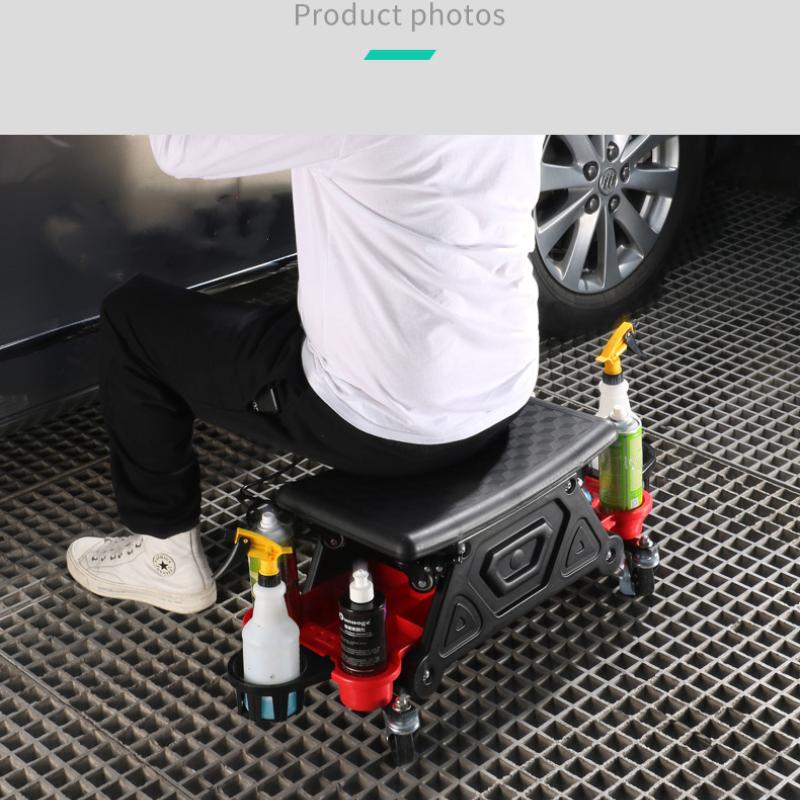 Multi-Function Creeper Chair Mechanic for Wax Polishing Projects Mobile Car Beauty Construction Stool Car Wash Auxiliary Tool