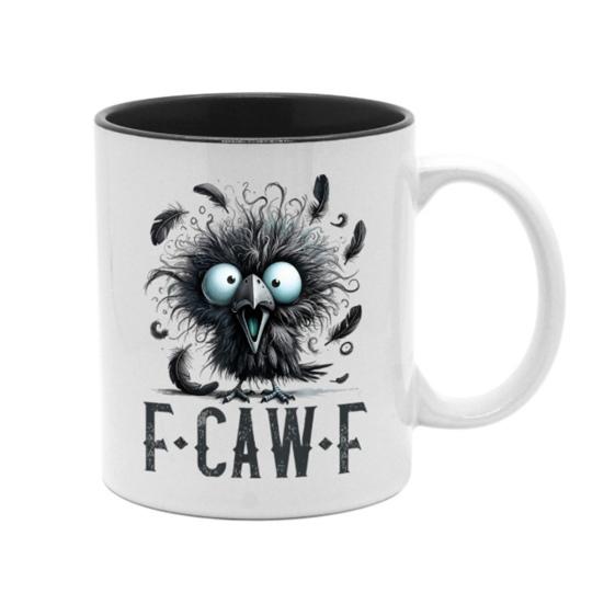 Персонализированная кружка F-Caw-F Chicken 15 унций керамическая кофейная чашка смешной петух фермерское животное юмор кружка многоразовая подходит для мытья в посудомоечной машине и микроволновой печи посуда для напитков