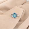 Rare Swiss Blue Topaz Gemstone 925 Sterling Silver Jewelry Handmade Promise Ring RR-8-4