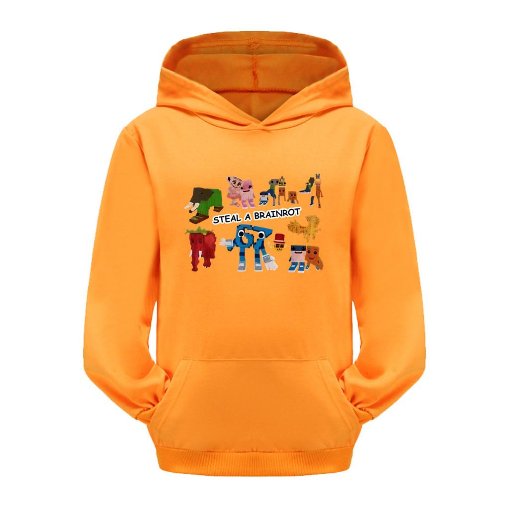 5214 Дети Мальчики Девочки Steal a Brainrot 67 Six Seven Printed Casual Long Sleeves Hoodies Top