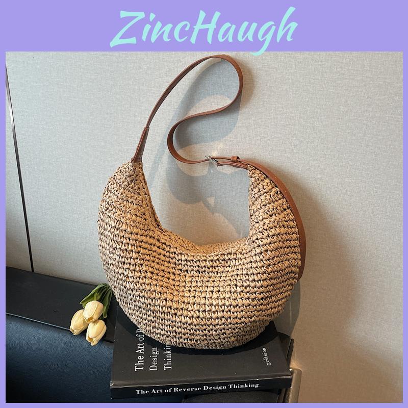 Simple Solid Color Dumpling Shaped Women Casual Shoulder Woven Crossbody Bag For Daily Casual Use
