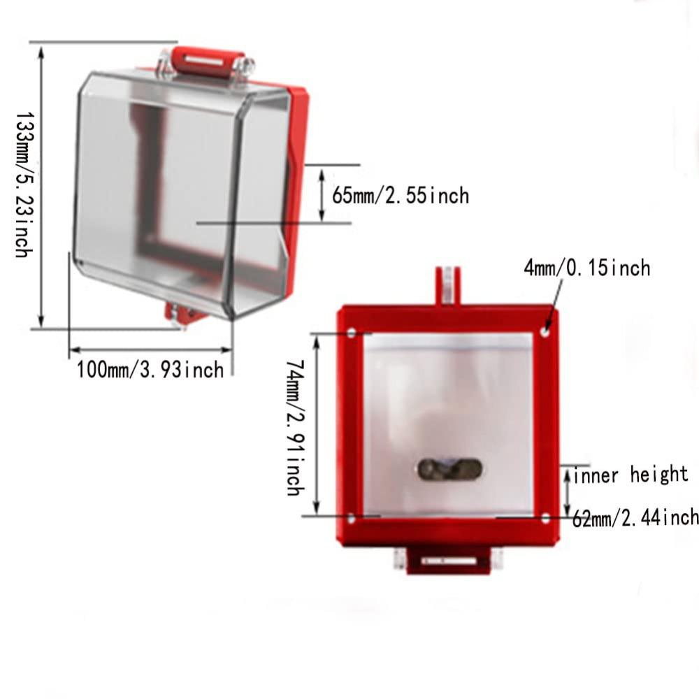 Red Transfer Switch Protective Cover Transparent Power Wall Switch Lock Cover Electrician