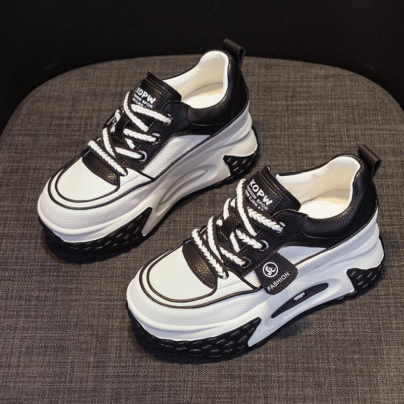 Женские модные папины кроссовки: Легкая, толстой подошвой, увеличивающая рост повседневная спортивная обувь на осень 2024 г.
