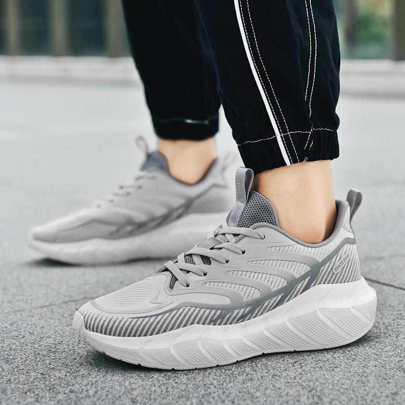 Marathon Men Sports Running Shoes Air Cushion Breathable Lightweight Tenis Shoes Male Comfortable Athletic Non-slip Sneakers