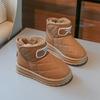 Детские ботильоны для мальчиков девочек средних и старших детей осенне-зимние теплые термоутепленные толстые плюшевые хлопковые зимние ботинки 2024 новая классика