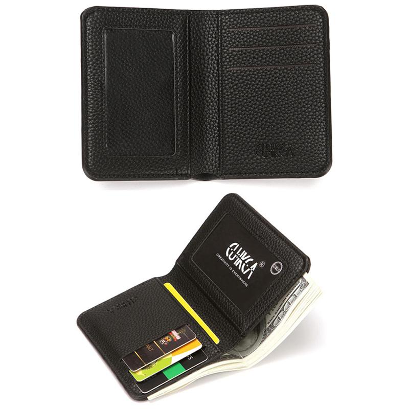 Fashion Pu Leather Men Wallet Mini Coin Purse Driver'S License Card Holder
