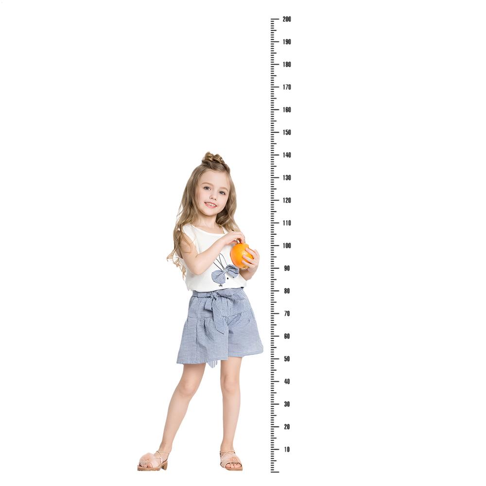 Height Wall Sticker Minimalist pure black height sticker Wall Height Chart Ruler Decal Sticker Decal Sticker for Kindergartens