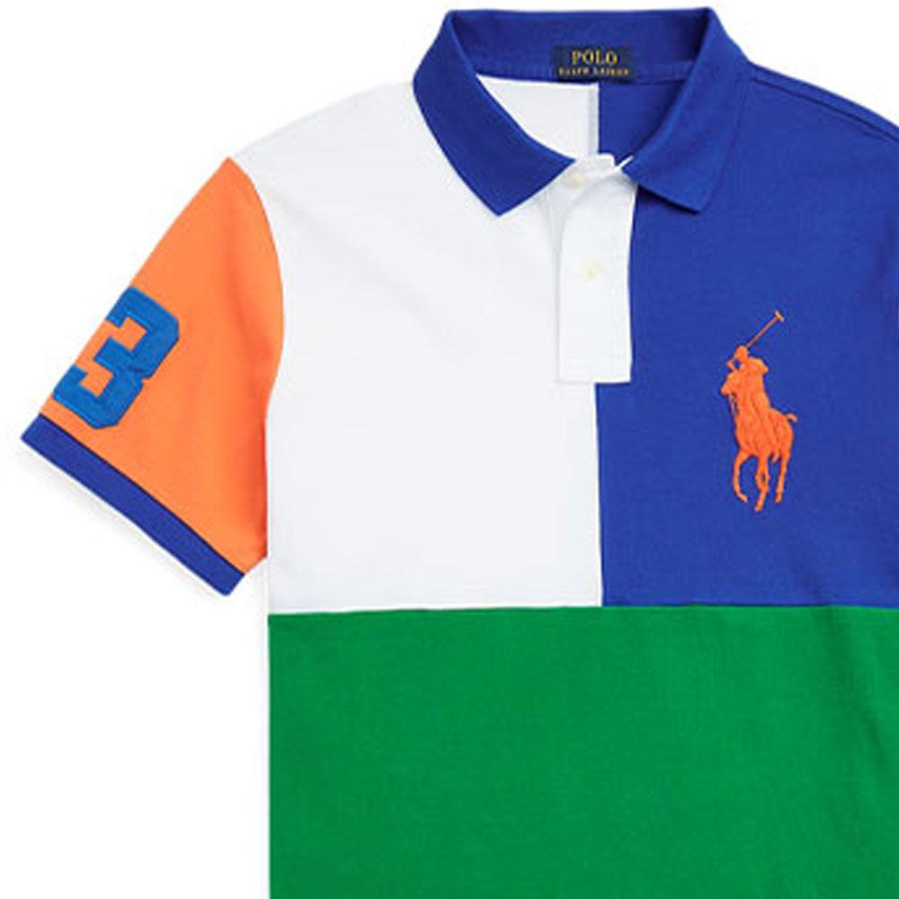 Polo Ralph Lauren SS22 Color Block Рубашка поло с коротким рукавом Мужские топы Многоцветный MNPOKNI1N821701-400