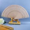 Personalized Hand Held Fan Engraved Chinese Wooden Fan Home Decoration Bamboo Folding Fan  Women