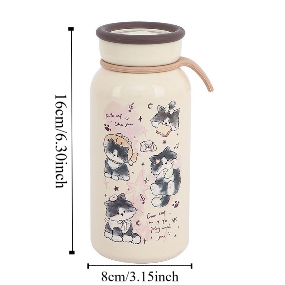 Large Capacity Cute Cat Thermos Cup Stainless Steel Cute Cat Thermos Bottle Children